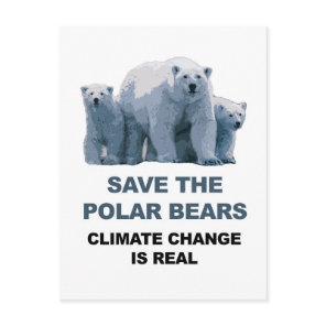 Save the Polar Bears Postcard