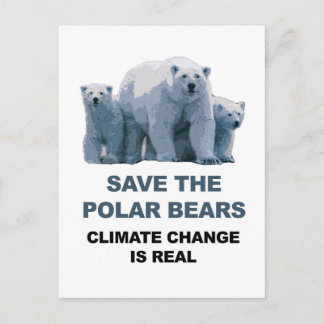 Save the Polar Bears Postcard