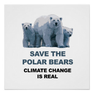 Save Polar Bears Posters & Prints | Zazzle