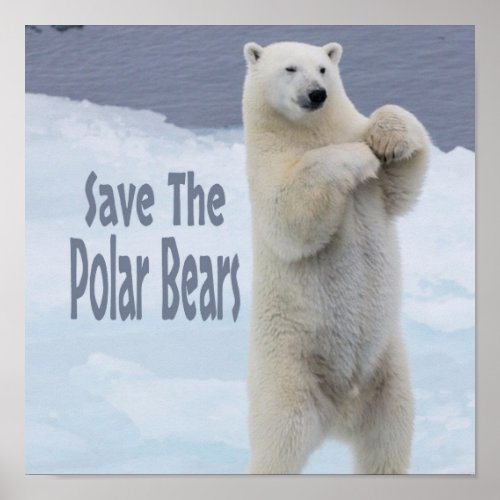 Save The Polar Bears Poster