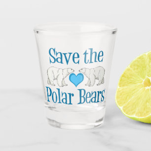 Save the Polar Bears Shot Glass