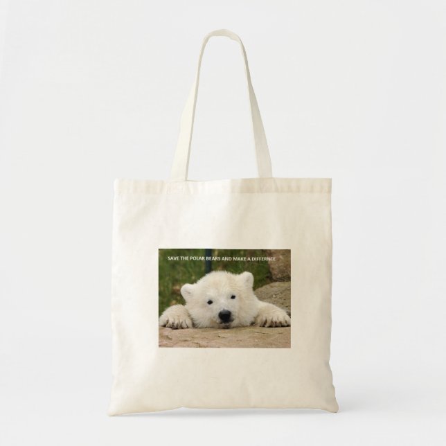 Save the Polar Bears Tote Bag (Front)
