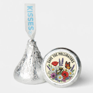 Save the Pollinator with bee, butterfly & flowers Hershey®'s Kisses®