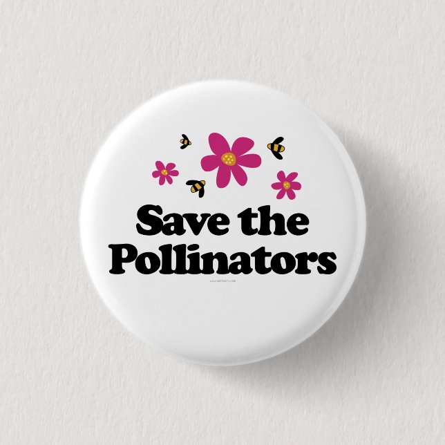 Save the Pollinators Button (Front)