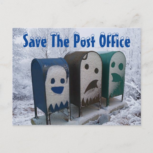 Save The Post Office Postcard (Front)