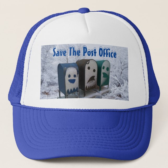 Save The Post Office Trucker Hat (Front)