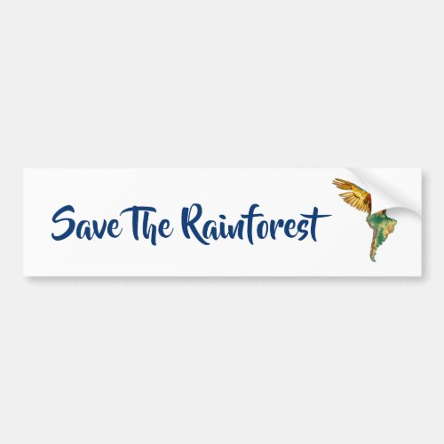 Save The Rainforest Bumper Sticker