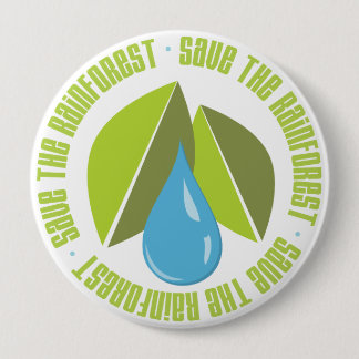 Save the Rainforest Earth Day Tees and Gifts Button