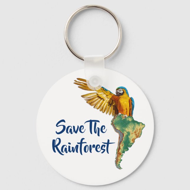 Save The Rainforest Keychain (Front)