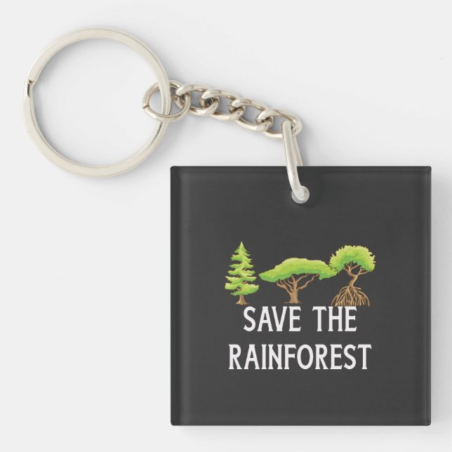 Save The Rainforest Keychain (Front)