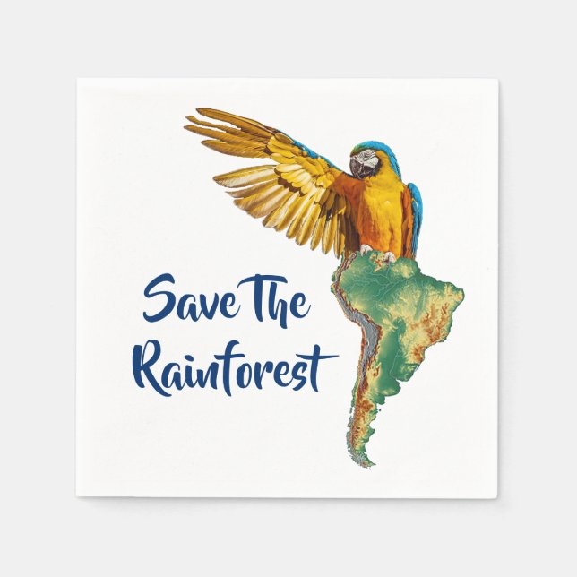Save The Rainforest Napkins (Front)