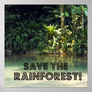 Save The Rainforest Posters | Zazzle