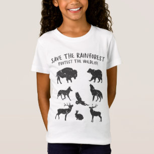 Save The Rainforest Protect The Wildlife Animal Gr T-Shirt