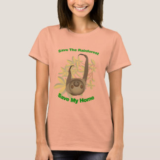 Save The Rainforest Sloth- Woman Burnout T-Shirt