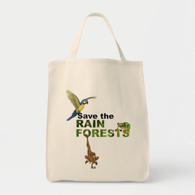 Save the Rainforests Tote Bag (Front)