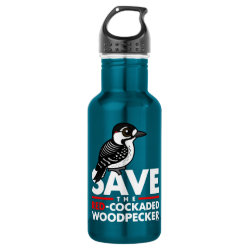 Save the Red-cockaded Woodpecker Water Bottle (24 oz)