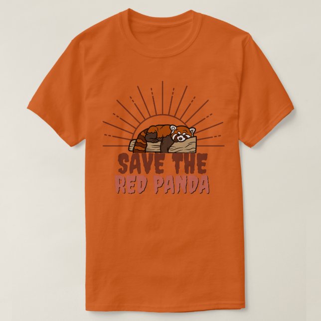 Save The Red Panda Red Pandas Lover T-Shirt (Design Front)