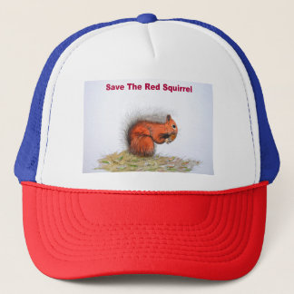 Save the red squirrel conservation trucker hat