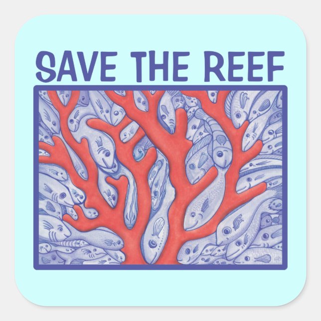 Save the Reef Happy Fish Stickers (Front)