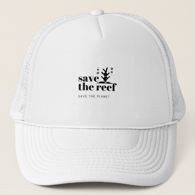 Save The Reefs Save The Ocean Trucker Hat (Front)