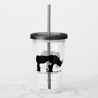 Save the Rhino Acrylic Tumbler
