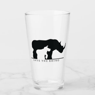 Save the Rhino Glass