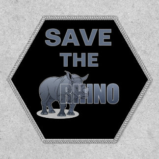 Save The Rhino Hat Backpack  Patch