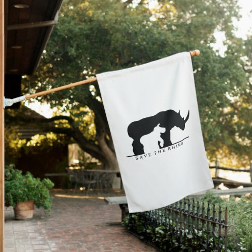Save the Rhino House Flag