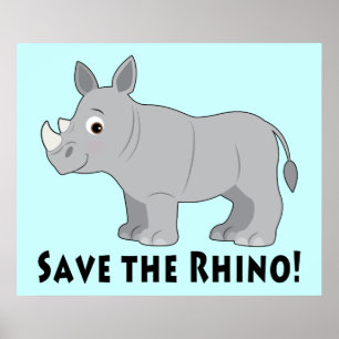 Save the Rhino! Poster