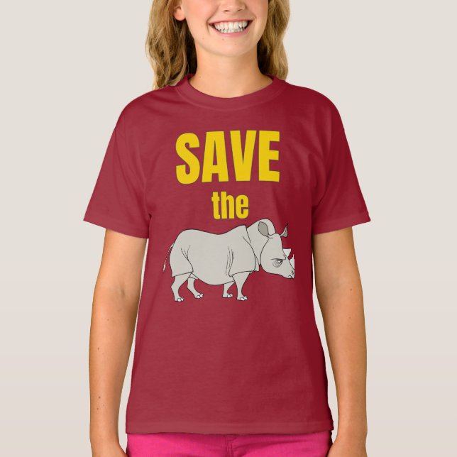 Save The Rhino! T-Shirt (Front)