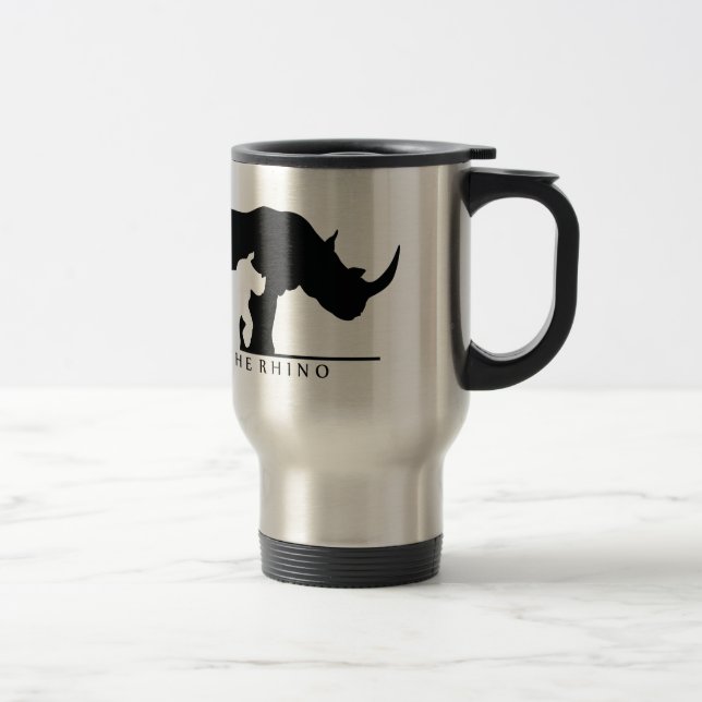 Save The Rhino (white ver.) Travel Mug (Right)