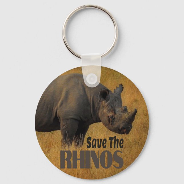 Save The Rhinos Keychain (Front)