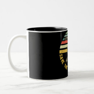 save the river cooters Two-Tone coffee mug