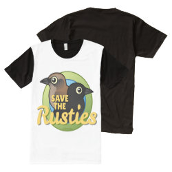 Save the Rusties Men's American Apparel All-Over Printed Panel T-Shirt