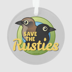 Save the Rusties Circle Acrylic Ornament