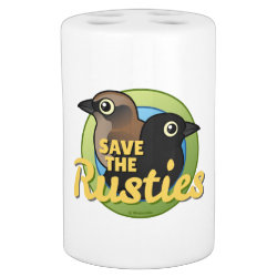Save the Rusties Toothbrush Holder and Soap Dispenser Set