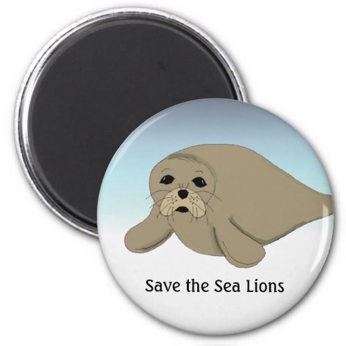 Save the Sea Lions Magnet