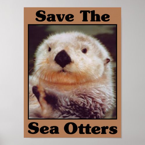 Save the Sea Otters Poster