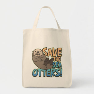 Save The Sea Otters Tote Bag
