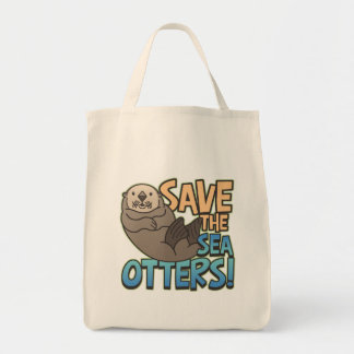 Save The Sea Otters Tote Bag