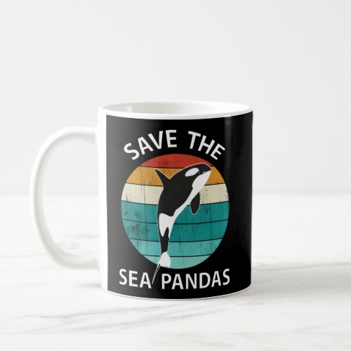 Save The Sea Pandas Orcas Coffee Mug