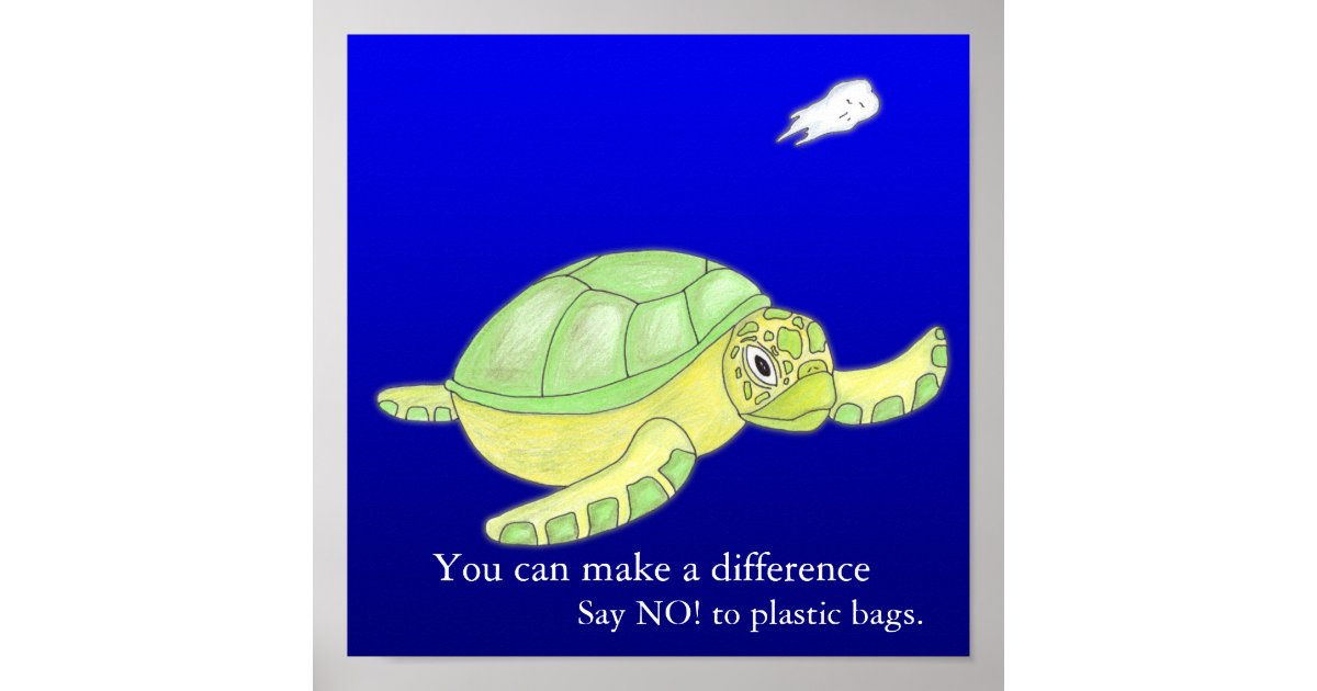 save the sea say no to plastic bags poster zazzle com e baby announcements free
