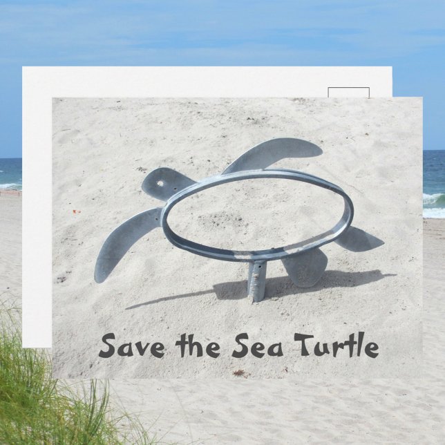 Save the Sea Turtle Earth Day Postcard (Creator Uploaded)