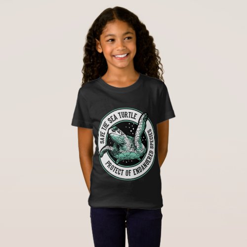 Save the Sea Turtle Shirt Endangered Species tee