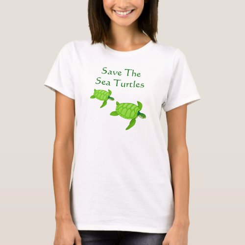 Save The Sea Turtles Endangered Ocean Sealife T_Shirt