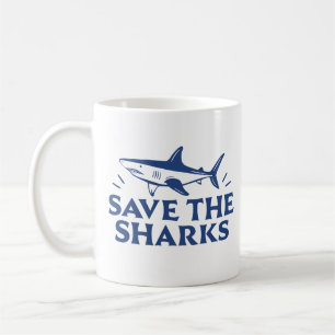 Save the sharks coffee mug