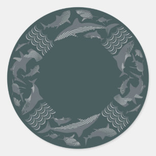 Save the Sharks Lifesaver Classic Round Sticker