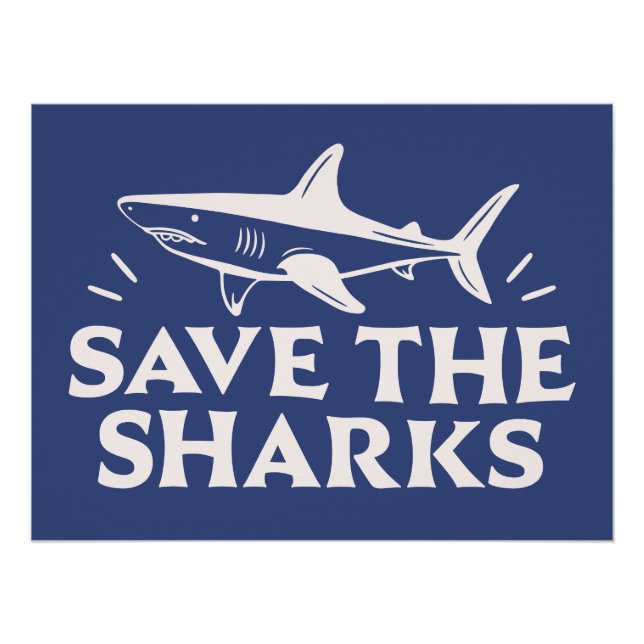 Save the sharks poster (Front)