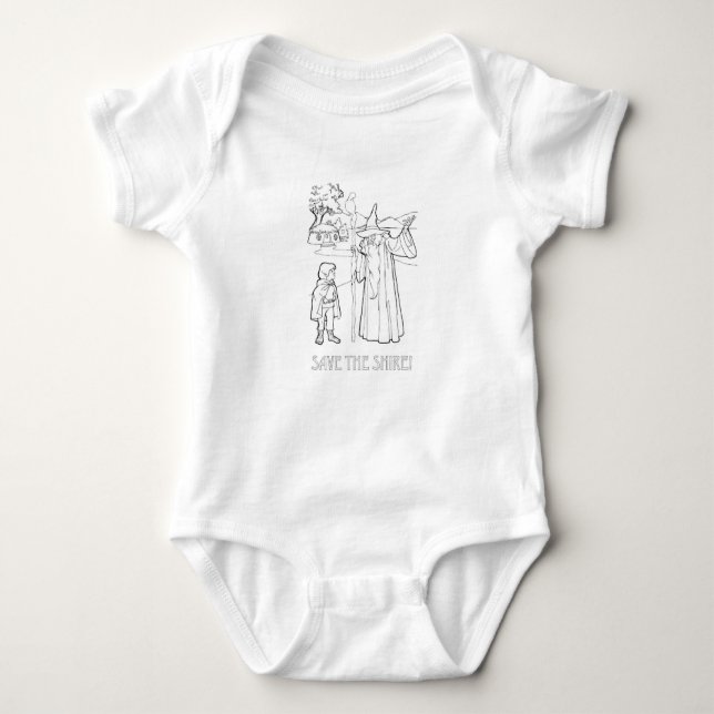 Save the Shire (TM) Baby Bodysuit (Front)