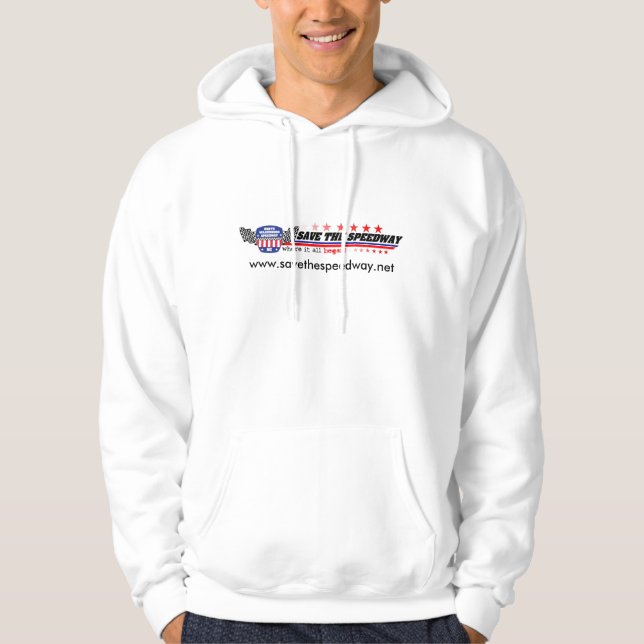 Save The Speedway Banner Hoodie (Front)